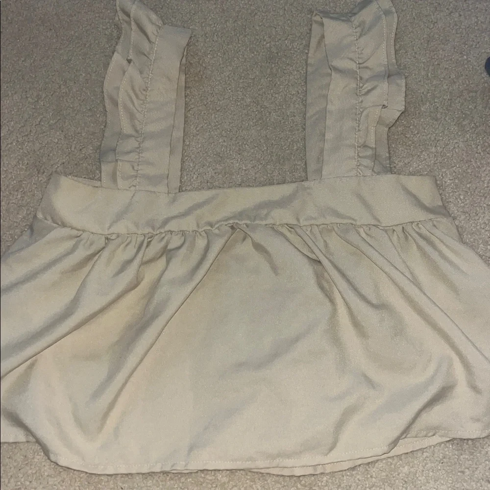 206 Collective Cream Ruffled Top - Picture 1 of 2